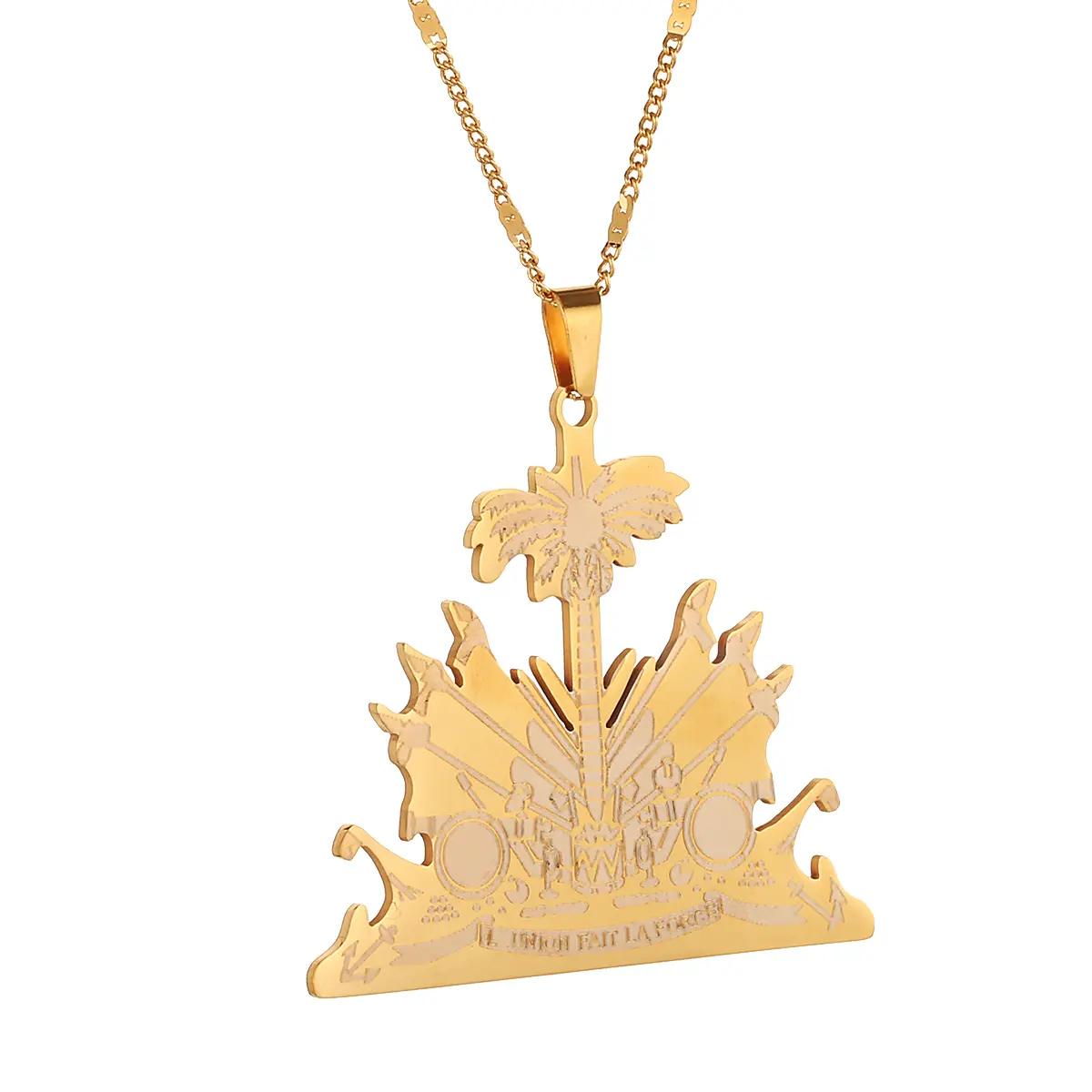 Stainless Steel Haiti Pendant and Necklace Ayiti Items Haiti Jewelry country  necklace map  necklace country flag necklaces
