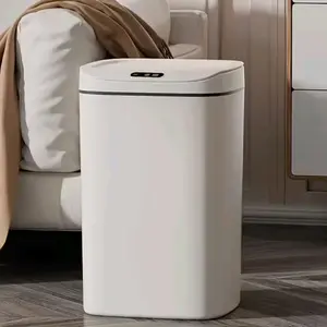 Inductive Smart Trash Can, Equipped with A Sealed Lid And Odor-proof Technology, Supports Touch Control Switch, Suitable for Offices/bathrooms. The Trash Can Features An Easy-to-clean