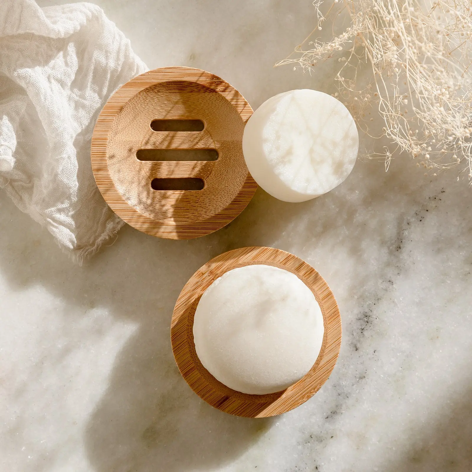 Round Bamboo Shampoo Bar Holder