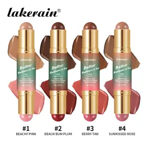 Butter Radiance Stick, All-in-One Multi-Stick, High-Pigment Contour & Radiant Blush, Beauty Cosmetics, Dual-Ended Creamy Butter for Face, Eyes & Lips, Silky Smooth Texture, Travel-Friendly Compact for On-the-Go Makeup