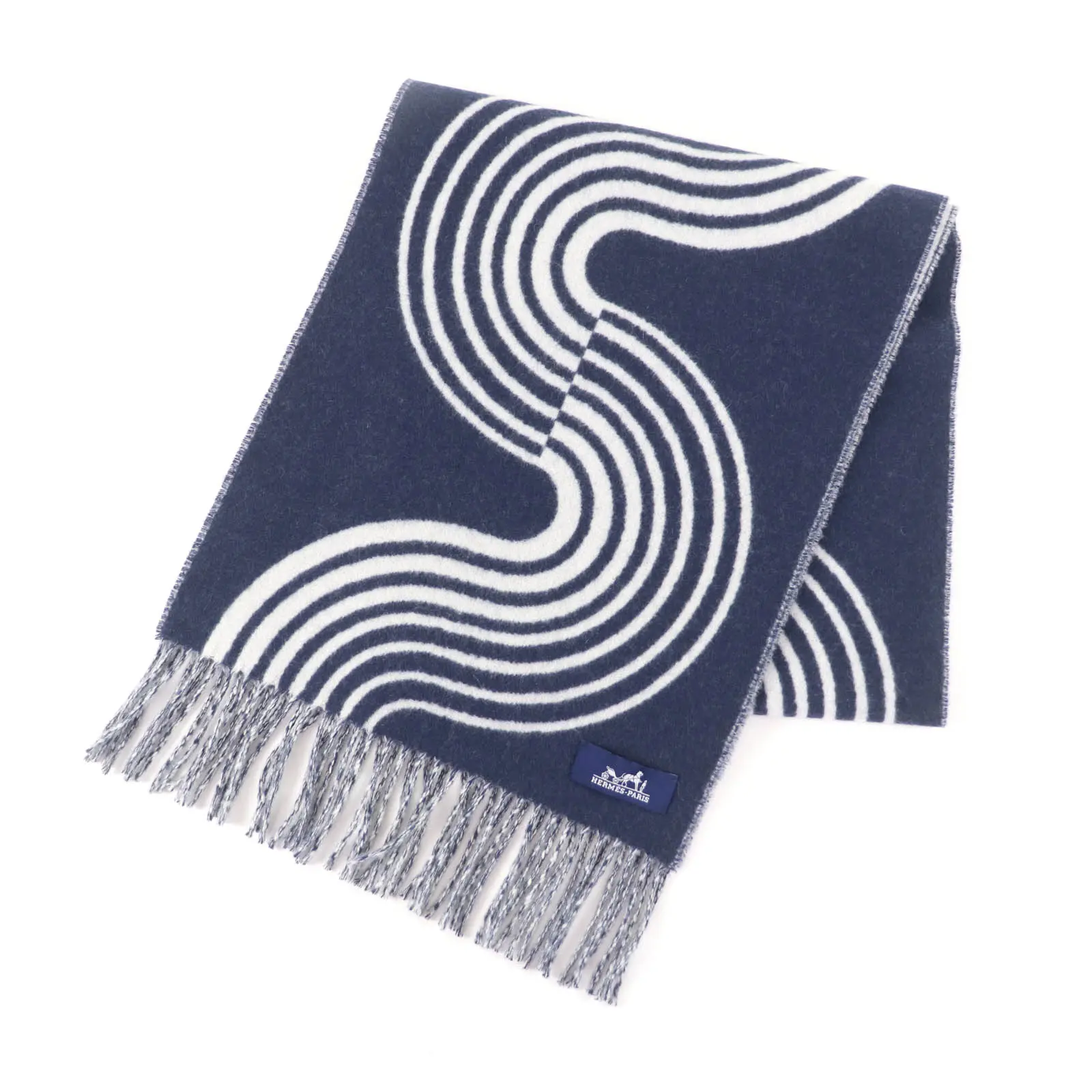 Pre-owned HERMÈS Cashmere Small Leather Goods Kazak Varg Scarf