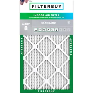 Filterbuy 13x21.5x1 Air Filter (1-Pack), Pleated MERV 8 Dust Defense HVAC AC Furnace Air Filters (Actual Size: 12.88 x 21.50 x 0.75 Inches)