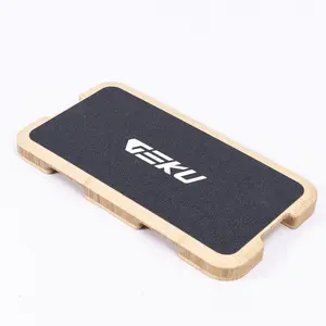 GEKU FIT Resistance Band Workout Footplate Bamboo Exercise Platform Non-Slip Surface for Band Training Stretching & Full Body Home Gym Eco-Friendly Natural Wood