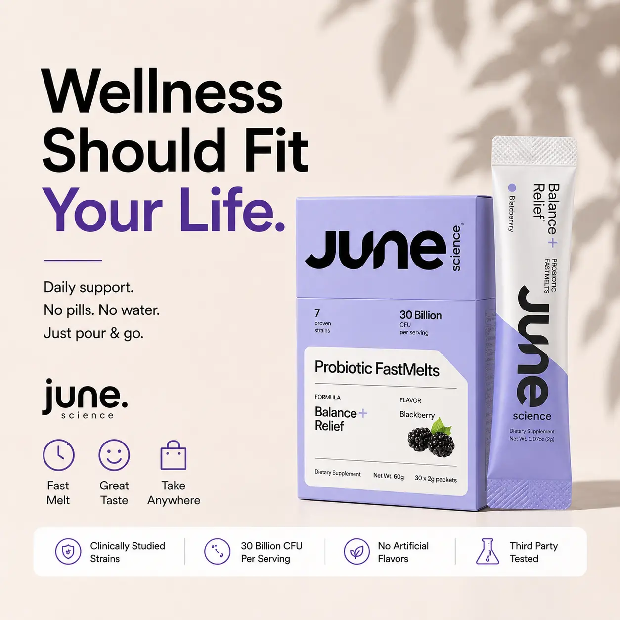 June Science PH Balance Probiotics Prebiotics PH Defend Stressedout Relief Healthy Odor Tract Support Student Exam Stress Relief Night Shift Worker Office Worker Late Night Energy Fatigue Support Made in USA Powder Supplement Organic Vitamin