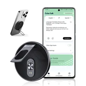 AI Translator Voice Recorder Note Recorder, Translation 146+ languages with Real-time Translation, Supports Video and Voice Call Translation, Magnetic Phone Holder,  Travel Socializing Lectures Meetings Interviews