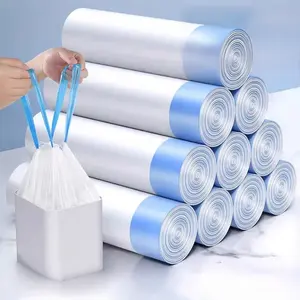 15 Pcs High-Capacity Kitchen Trash Bags, Butterfly Print Fragrance Drawstring Garbage Bags, Thin Yet Sturdy and Durable, Home Supplies