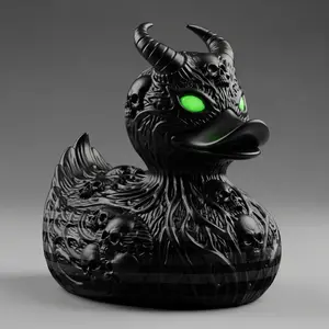Devil Skull Duck Resin Figurine, Unique Home Decor Accessory, Perfect Gift Idea for Art Lovers & Collectors, Durable Craftsmanship