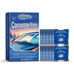 20 Pieces Car windshield washer fluid Concentrated Clean Tablets, New Formula windshield wiper fluid Solid Effervescent Tablet. Remove glass stains, Clear vision