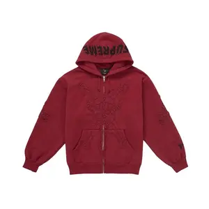 Supreme Men's Y's by Yohji Yamamoto Zip Up Hooded Sweatshirt Red, from StockX