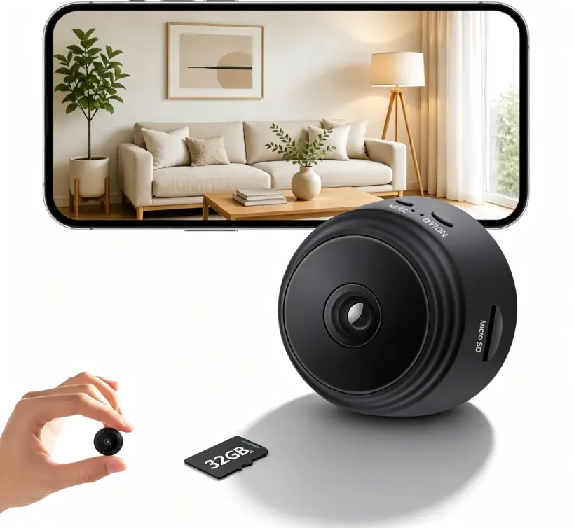 A9 Mini Wireless Security Camera, 1080P HD WiFi Remote Monitoring Camera with 32G Storage, Motion Detection Smart Indoor Surveillance Baby Monitor for Home Safety