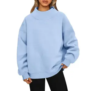 Women's oversized high neck sweatshirt, long sleeved pullover, casual top, hooded sweatshirt, women's clothingRAIMENTRY