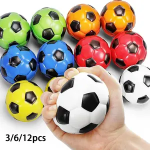 3/6/12 Pack Squeeze Stress Balls, Hand Squeezed Ball, Mixed Colors, High-Quality Stress Relief Toys, Soft Rubber Balls, Soft Ball Design, Party Favors, Carnival Prizes, Pinata Fillers