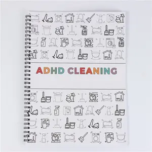 Adhd Cleaning Plan Pack, Weekly Monthly Annual Cleaning List, Home Chore Chart, Calendar, Spiral Bound, Holiday Birthday Gift, Spiral Bound Planner