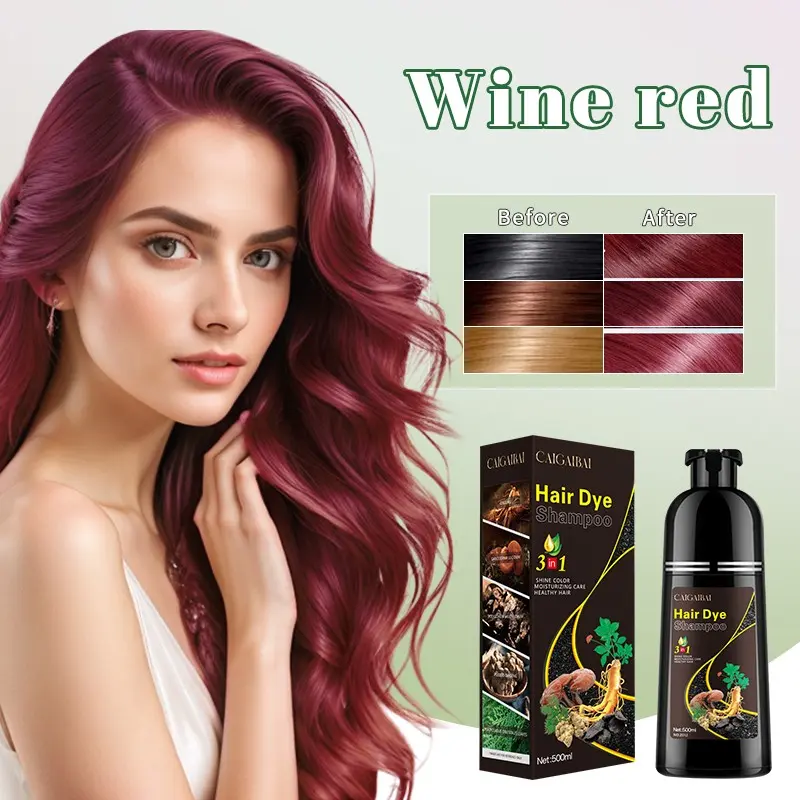 Natural Plant-Based Hair Dye, Reddish Colorant, Quick-Drying Formula, Suitable for All Hair Types, Enhances Shine & Volume, Gentle, Lightweight, Hair Coloring, Herbal Hair Dye