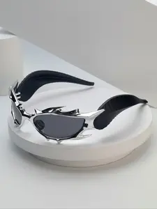 Trendsetting Decorative Glasses, Oversized Geometric Frame, Eyecare Fashion Accessory, Sporty Style, All-Season Wear