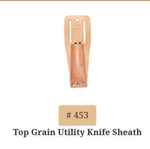 Top Grain Leather Utility Knife Holder with Sheath / Roofers Knife Holder
