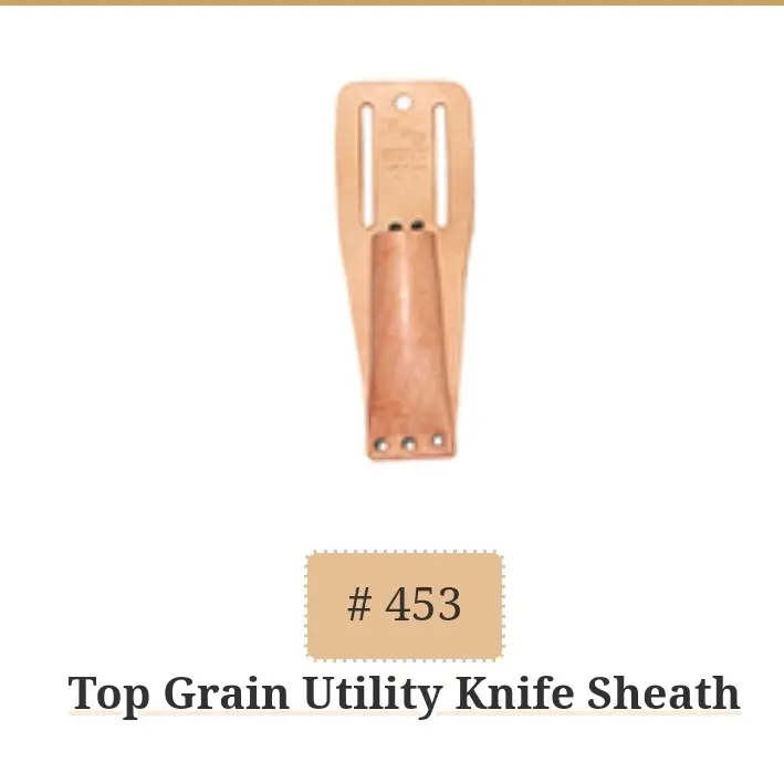 Top Grain Leather Utility Knife Holder with Sheath / Roofers Knife Holder