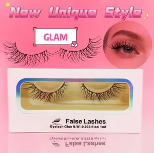 iWink Glam Strip Lashes Unique Style New Design for Uniquely You 1 Pair 1g Eyelash Glue Free False Lashes for Distinctive Look eye makeup strip lash eyelash application wispy cat lash strip frill cosmetics extensions blazer next  level kiss  land  beaut