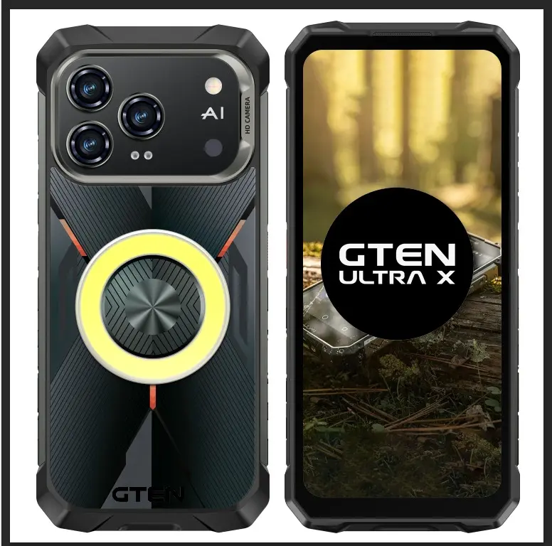 GTEN ULTRA X NEO 5G Rugged Smartphone with Portable Walkie-Talkie Radio v1, USB Charger Cable, Worldwide Coverage, Private Channel, Fusion Community, Wi-Fi, Global 5G LTE Cellular, Bluetooth, Earphones, Limitless Connectivity, Manual, NFC,