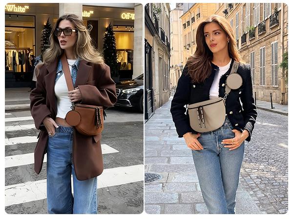 LuxeLieu Multi-Scene Crossbody Fanny Pack with Adjustable Strap Crossbody Fanny Pack with Coin Purse for Daily Work Party Office Use Versatile Practical