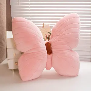 Spring Fabric Butterfly Shaped Throw Pillow Soft Comfortable Home Sofa Bedroom Decorative Cushion for Elegant Room Aesthetic