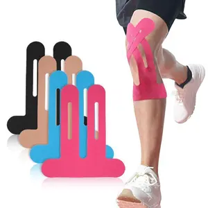 Sports Knee Pads, 12pcs/set Knee Muscle Sticker, Kinesiology Sports Tape, Athlete Running Knee Pads, Knee Muscle Sticker, Skin Care Tools