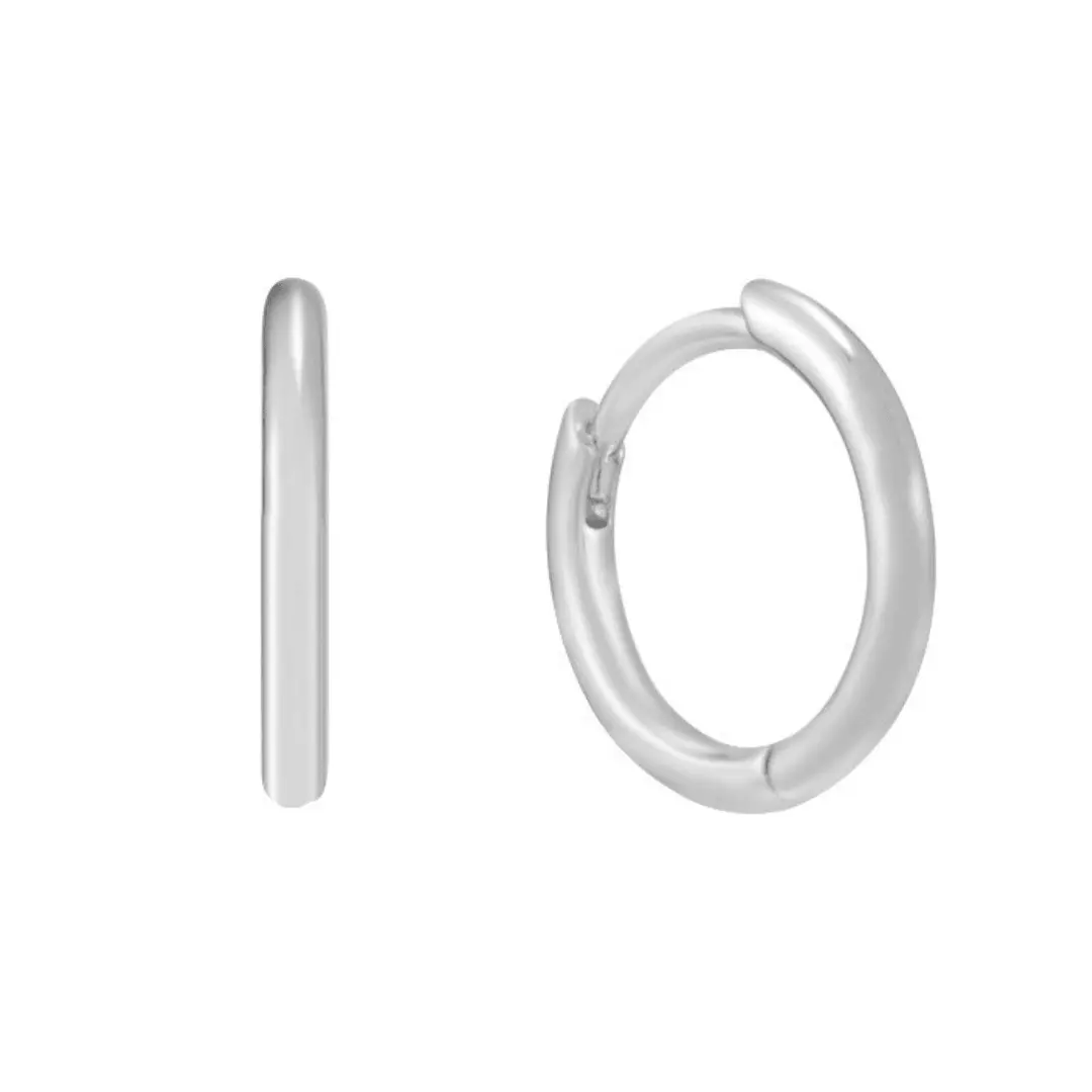 EVRY JEWELS Gold or Silver Plated Women's Waterproof Tiny Hoops