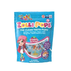 Zollipops Clean Teeth Lollipops - AntiCavity Sugar Free Candy for a Healthy Smile Great, Diabetics and Keto. Fruit Variety, 3.1 Ounce