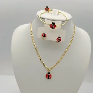 Rodriguezjewelry # 3415 Set # 1869 Necklace , Bracelet, Ring  open Size , Earrings