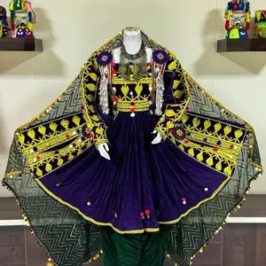 purple punjabi Afghani style