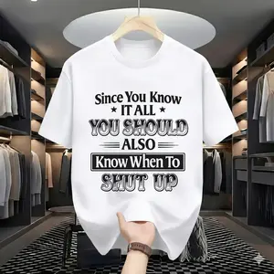 Funny Sarcastic Quote Graphic Tee | "Know When To Shut Up" Sassy T-Shirt | Attitude Top for Men & Women