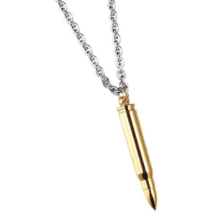 Bullet Ashes Necklace Holder Memorial Keepsake Stainless Steel Urn Pendant Necklace Cremation Jewelry