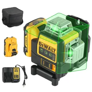 DEWALT DW089LG 12V Cordless Green Laser Level 12 Lines 360° Coverage Li-ion Battery Powered for DIY Professionals Outdoor Tool leveling