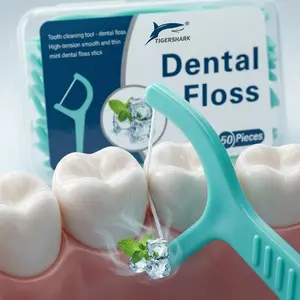 Portable 2-in-1 Multifunctional Dental Floss & Picks Set, Single Item Oral Care Kit for Home & Travel, Professional Teeth Cleaning Sticks for Food Residue, 100-Piece Family Value Pack (2 Boxes of 50 Each)