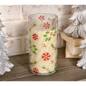 Temp-tations 8" Glass Hurricane with 35-ounce Scented Candle