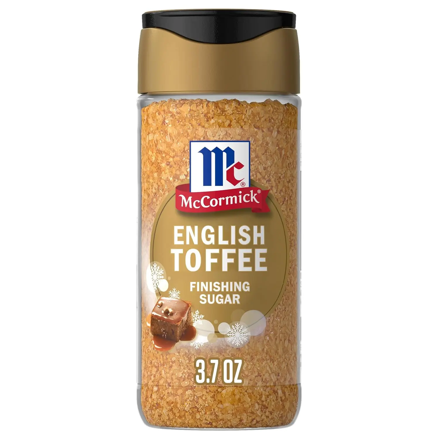 English Toffee Finishing Sugar – Limited Edition Sweet Topping, Rich Buttery Flavored Sugar for Coffee, Hot Chocolate, Baking & Desserts, 3.7 oz