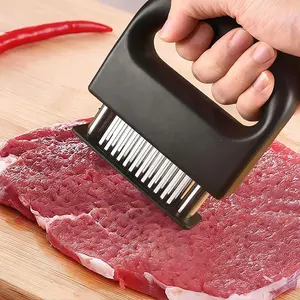 Kitchen Meat Tenderizer Tool with 48 Stainless Steel Ultra-Sharp Blades Compact Cooking Tool for Tenderizing Beef Chicken Turkey and Pork Dishwasher Safe Home BBQ Handheld Kitchen Utensils No More Chewy Meat