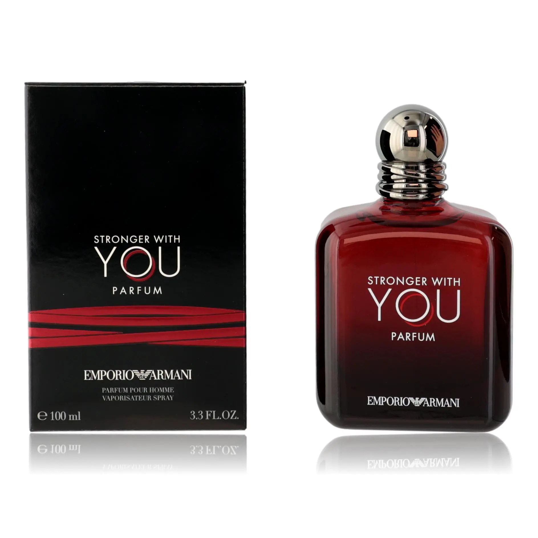 Men's Emporio Armani Stronger with You Parfum Spray - 3.3 oz Boxed Fragrance with Chestnut, Vanilla, Lavender, Leather, Mandarin Notes