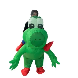 New Holiday Party Inflatable Costume for Adults, Cute Style Dress Up, Perfect for Halloween Christmas Carnival Events, Dinosaur Costume Inflatable