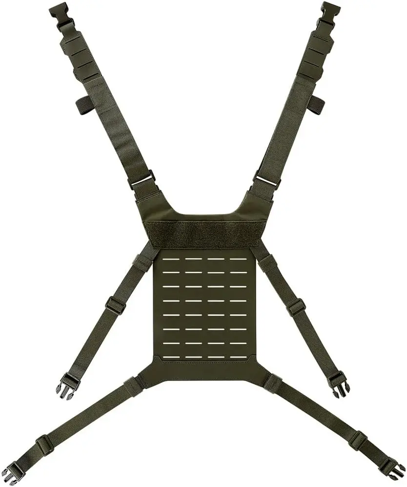 KRYDEX Hybrid Harness Shoulder Strap with Back MOLLE Panel for  Chest Rig   MK3 MK4 MKIV Placard Quick-Release Upgrade