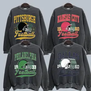 All Team Football Sweatshirt, Vintage Gildan Dark Heather Color Throwback Graphic, All Team Crewneck Sweatshirt, Hometown Football Game Day Pullover, Gift for Men and Women