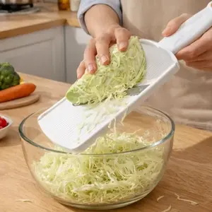 Japanese-Style Cabbage Slicer, Handheld Vegetable Peeler & Shredder with Sharp Julienne Blades, Multifunctional Cutter for Cabbage, Cucumber, Carrot & Lemon, Non-Slip Kitchen Tool