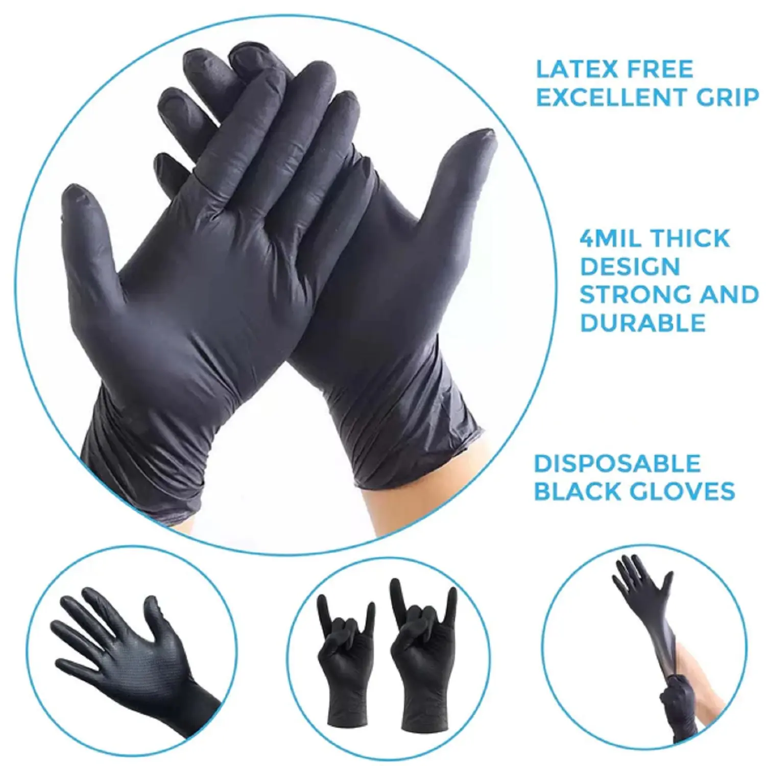Black Vinyl Powder FREE Glove 200 pcs (L)