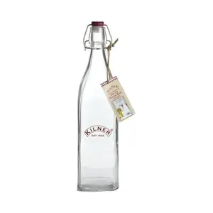Kilner 0025472 Square Clip Top Preserver Bottle 34 oz - pack of 4