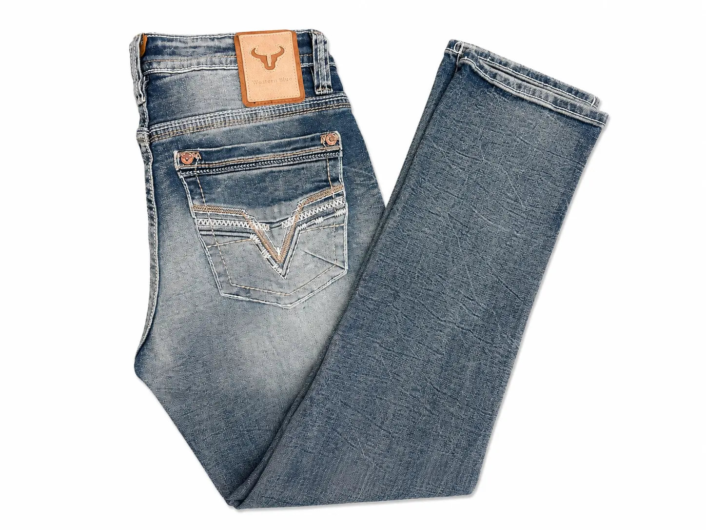 Mens Western Boot Cut Jeans