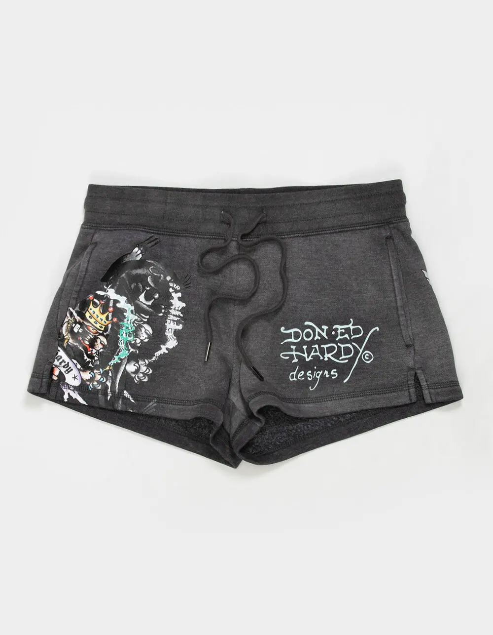 ED HARDY Panther Womens Sweat Shorts
