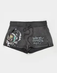 ED HARDY Panther Womens Sweat Shorts