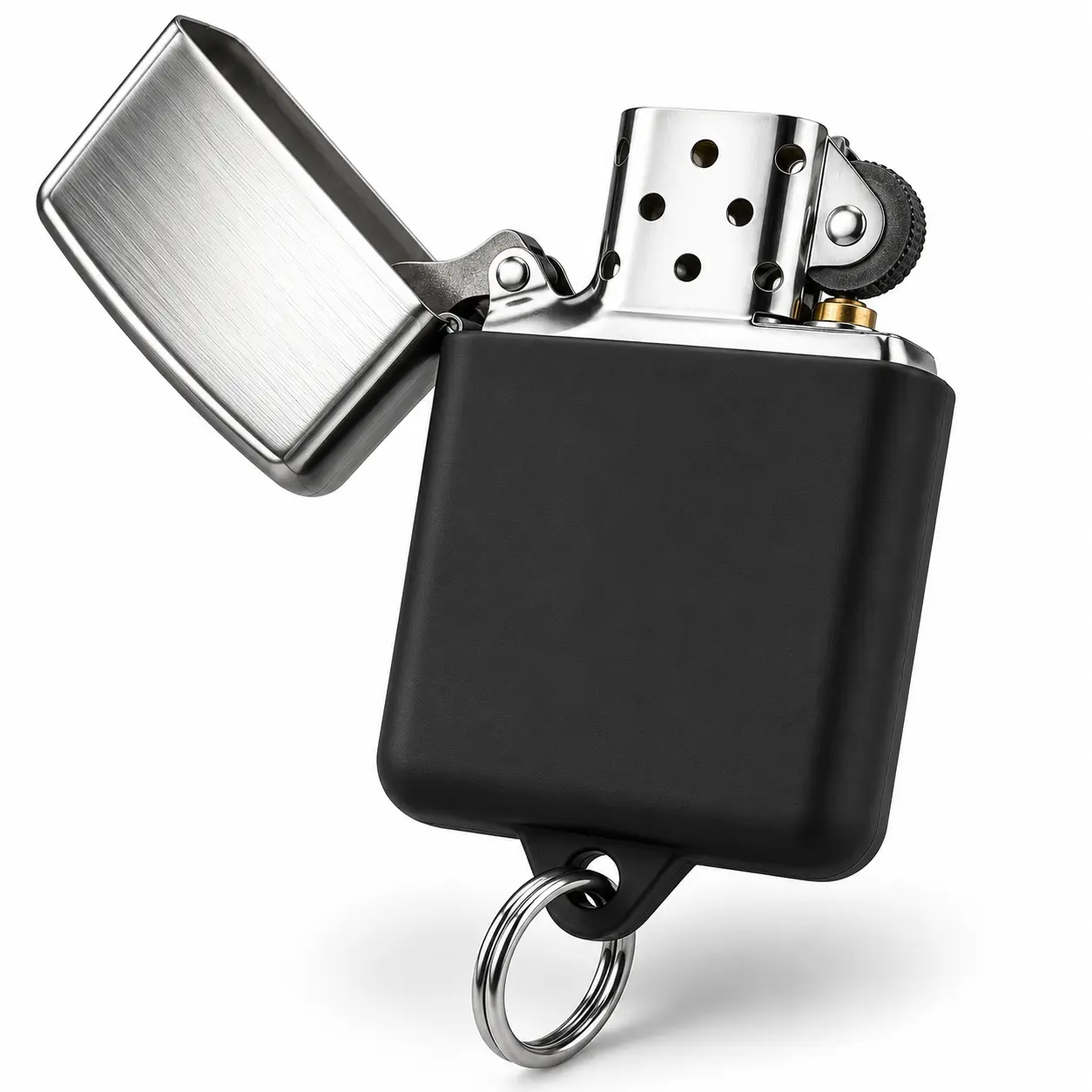 Kuzi Lighter Case & Keychain Holder Compatible with Zippo -  Durable Design for Easy Carry Silicone