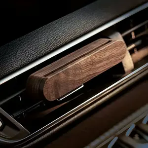 Wooden diffuser for car air conditioning vents, perfum-free with 10 evaporation sticks, compatible with essential oils, perfumes, aromatherapy, etc, Car Fragrance, Waterless Car Diffuser, Car accessories