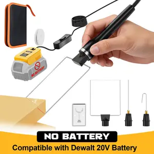 Ecarke 3-in-1 Foam Cutter Tool Compatible with DeWalt 20V Battery, 【Battery NOT Included】, 18W Hot Wire Foam Cutter Kit with USB & Type-C Charging Port，750°F Styrofoam Cutter for Foam DIY Cutting & Carving